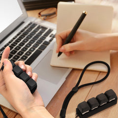 Ferreve keyboard fidget on desk setup, ideal for on-desk focus sessions.