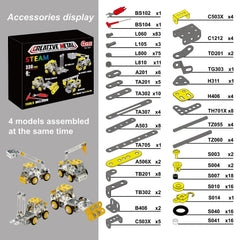 Ferthor Fun bulldozer model boosts spatial reasoning through modular assembly.