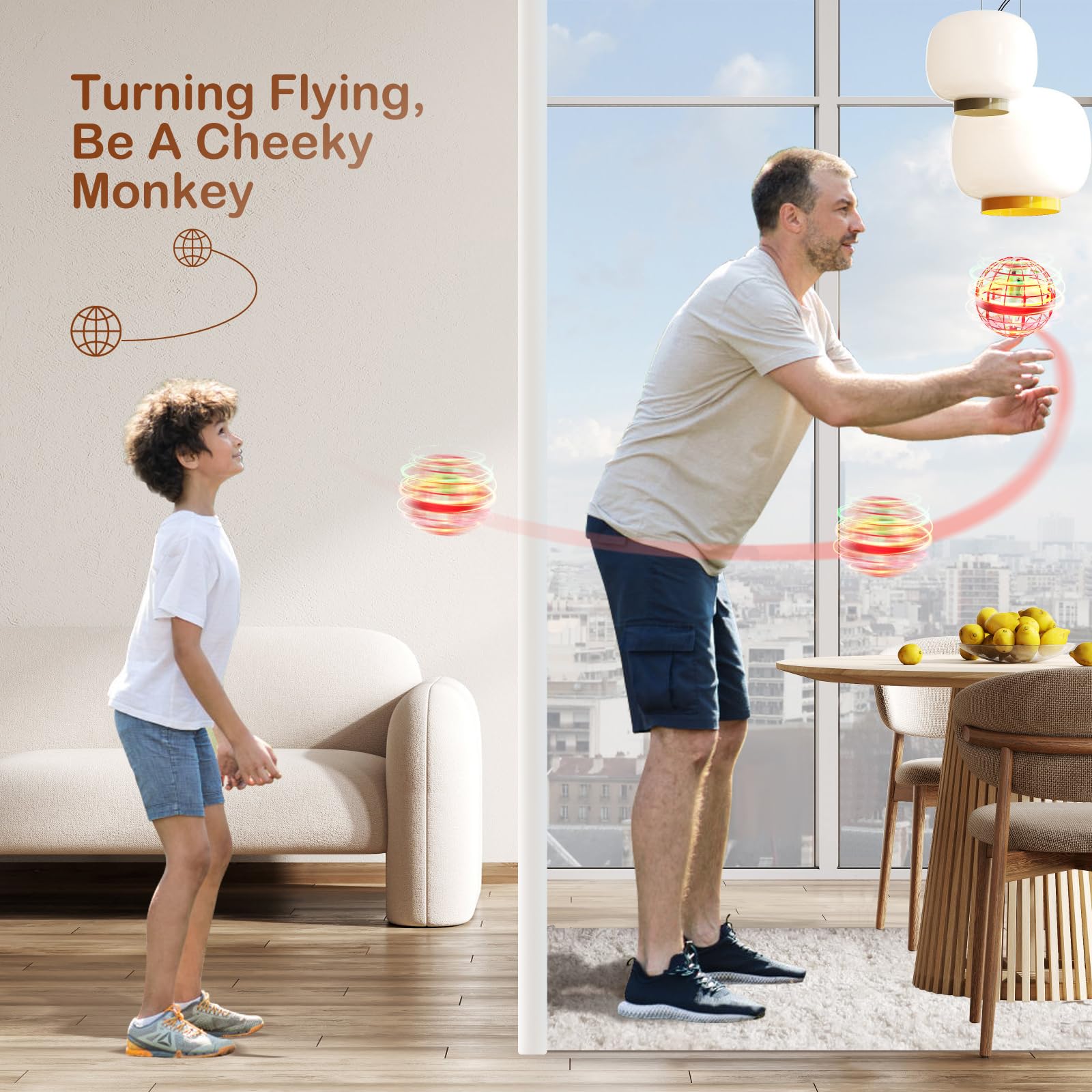 Fesbt Flying Orb Ball USB charging delivers quick top-ups for longer sessions