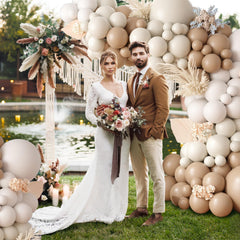 FEYG Netural Balloon Garland Arch Kit assembled arch ready for photos