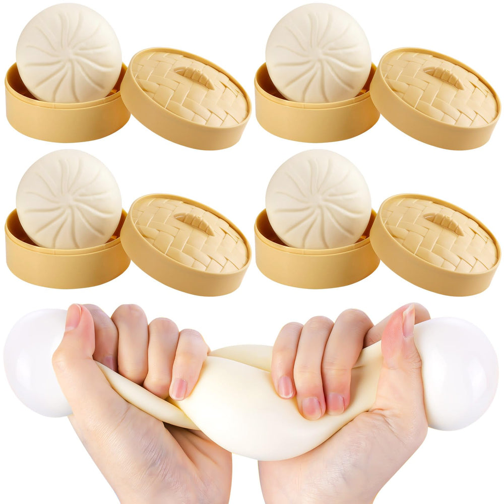 FFNIU dumpling fidget toy four-pack offers compact stress relief in hand.