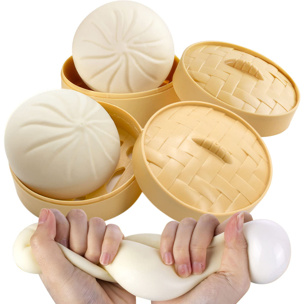 FFNIU dumpling stress ball in hand ready for a squeeze to calm the moment