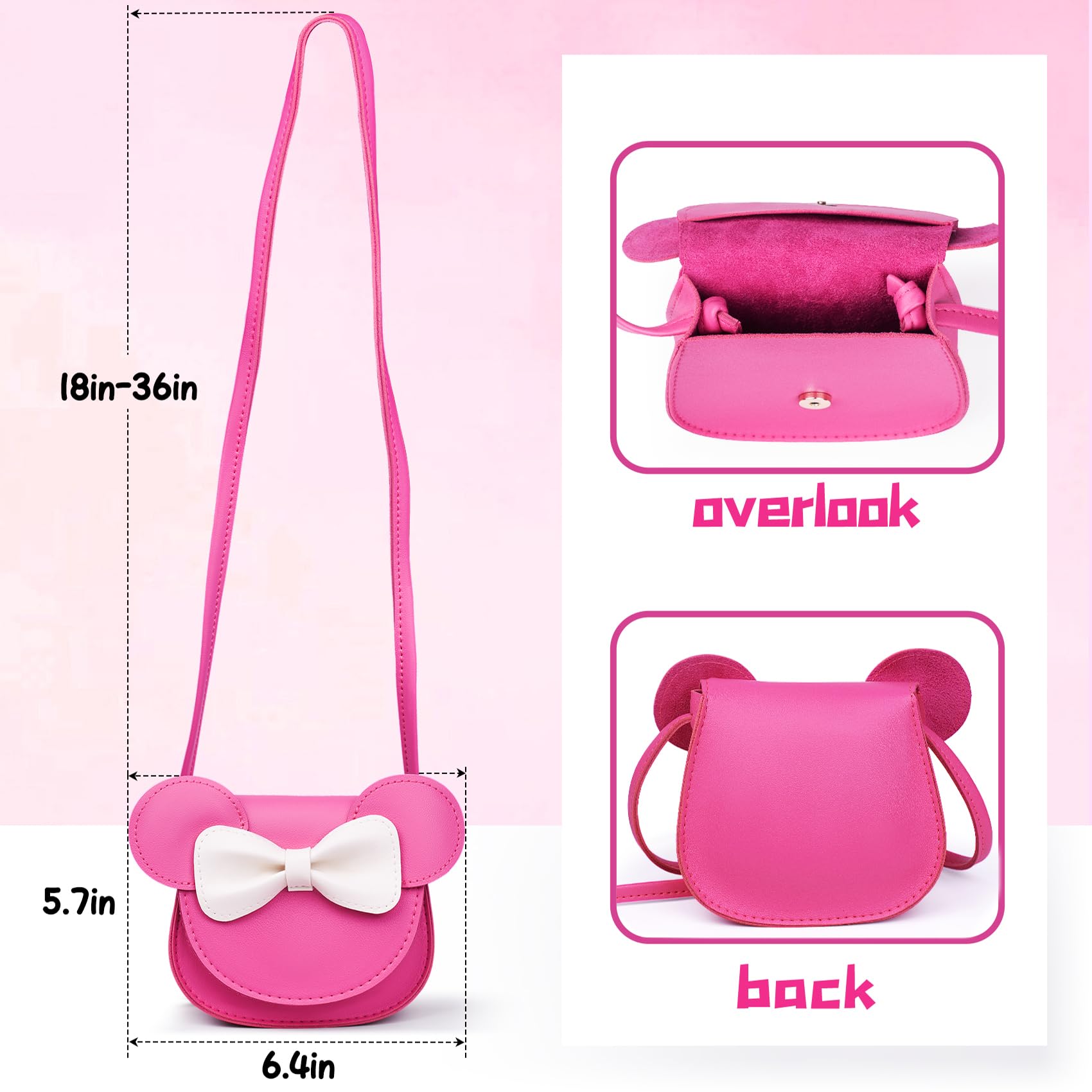 FFTROC eco-friendly PU leather purse is safe and durable for daily play.