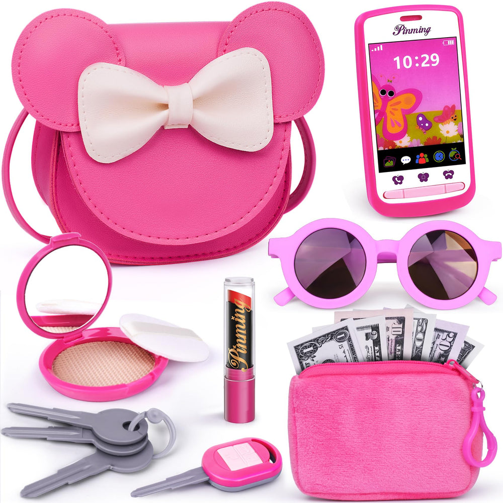FFTROC pretend purse set with makeup toys for imaginative play.