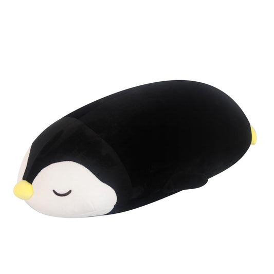 FFxiong 22-inch black penguin plush full view for cozy sleep and cuddle.