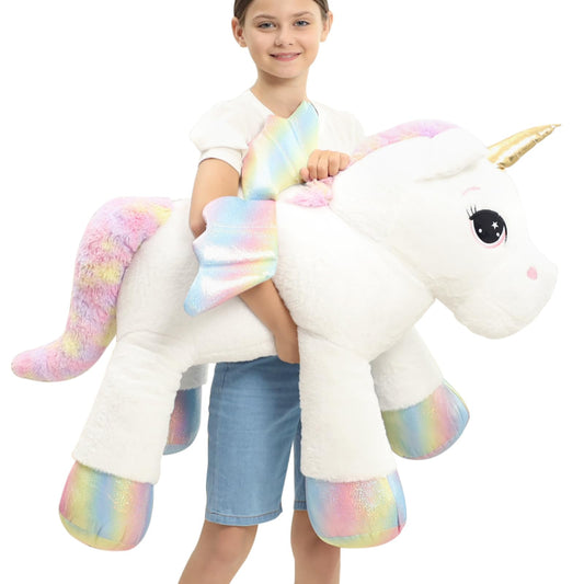 FFxiong 44-inch giant unicorn pillow, 110 cm, a cuddly, decorative companion.