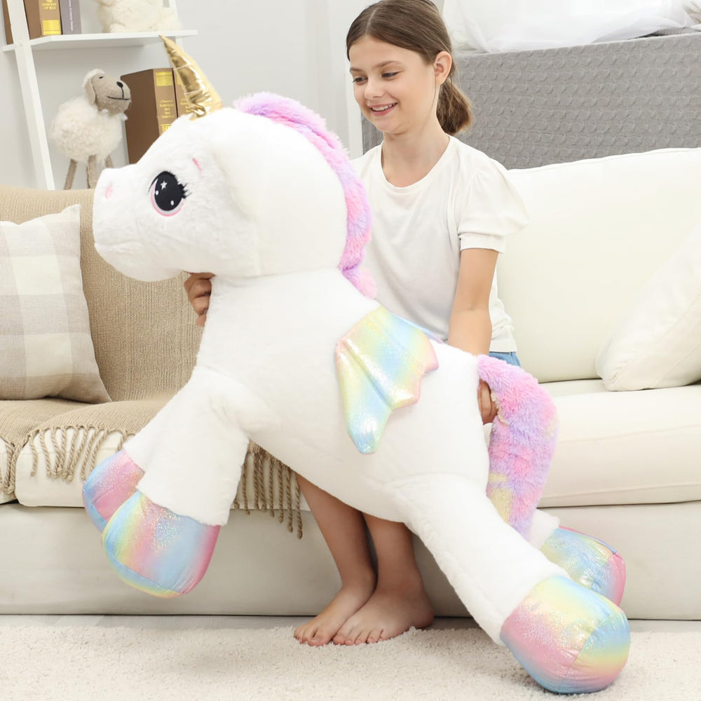 FFxiong unicorn with kids during play and imagination.