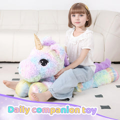 FFxiong pastel rainbow fur blends purples, blues, greens, and yellows for dreamy decor.
