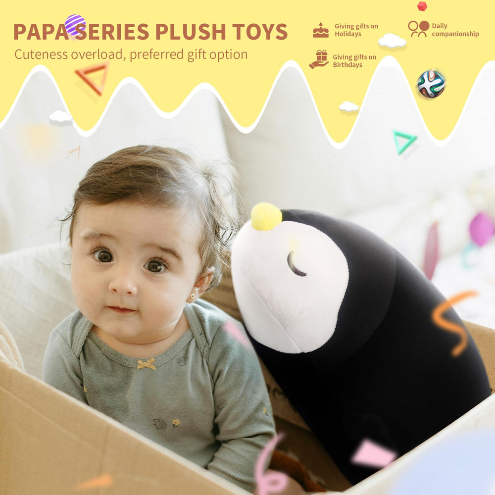 FFxiong penguin plush durable stitching for long-lasting shape.