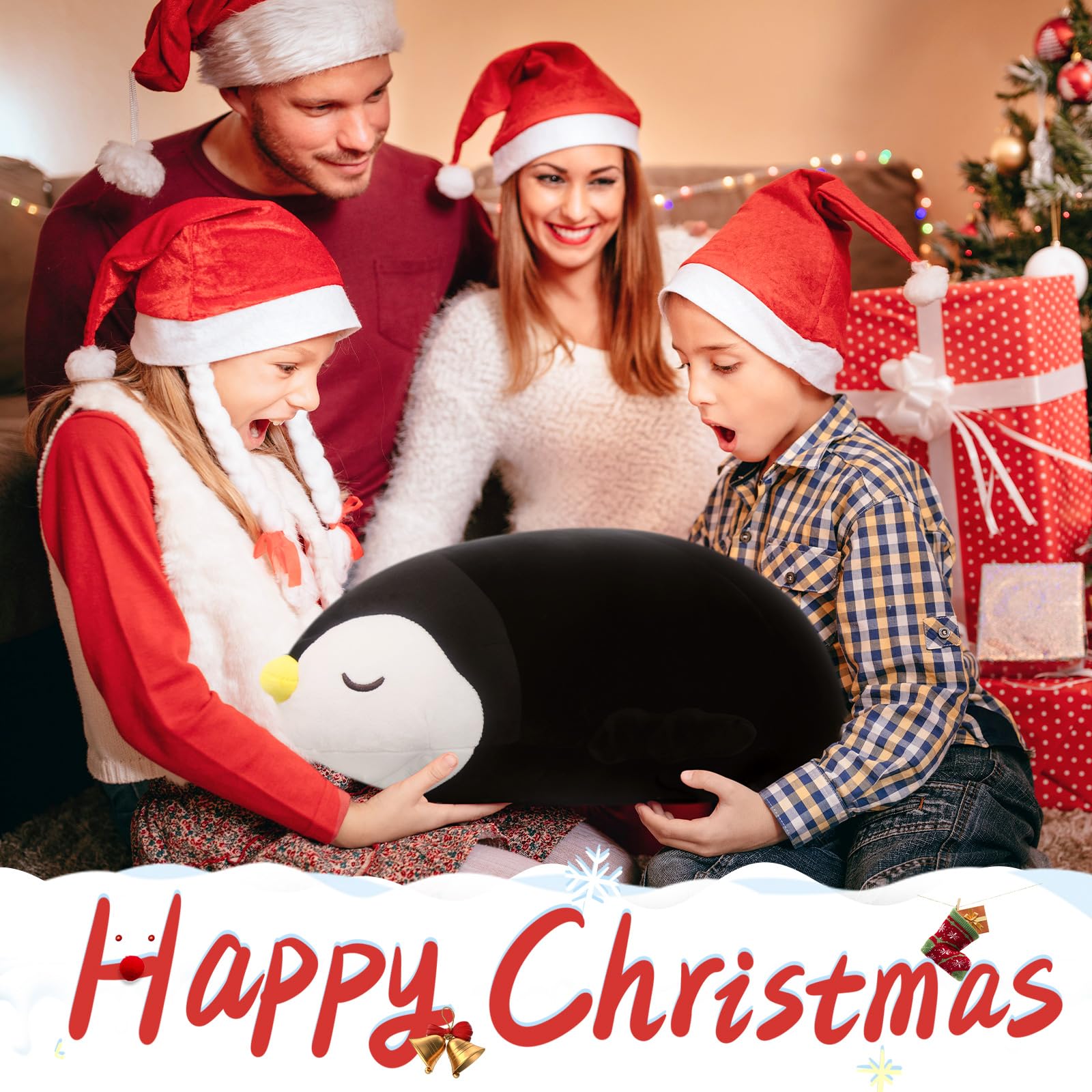FFxiong penguin plush removable cover for easy cleaning.