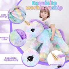 FFxiong room-friendly unicorn plush serves as a charming gift for children and fans.