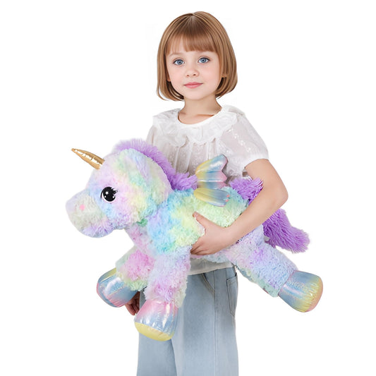 FFxiong soft ultra-plush fabric unicorn closeup, showcasing gentle textures for comforting hugs.