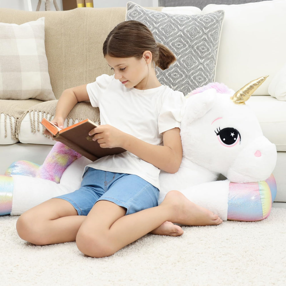 FFxiong unicorn pillow rainbow wings adds vibrant room décor.