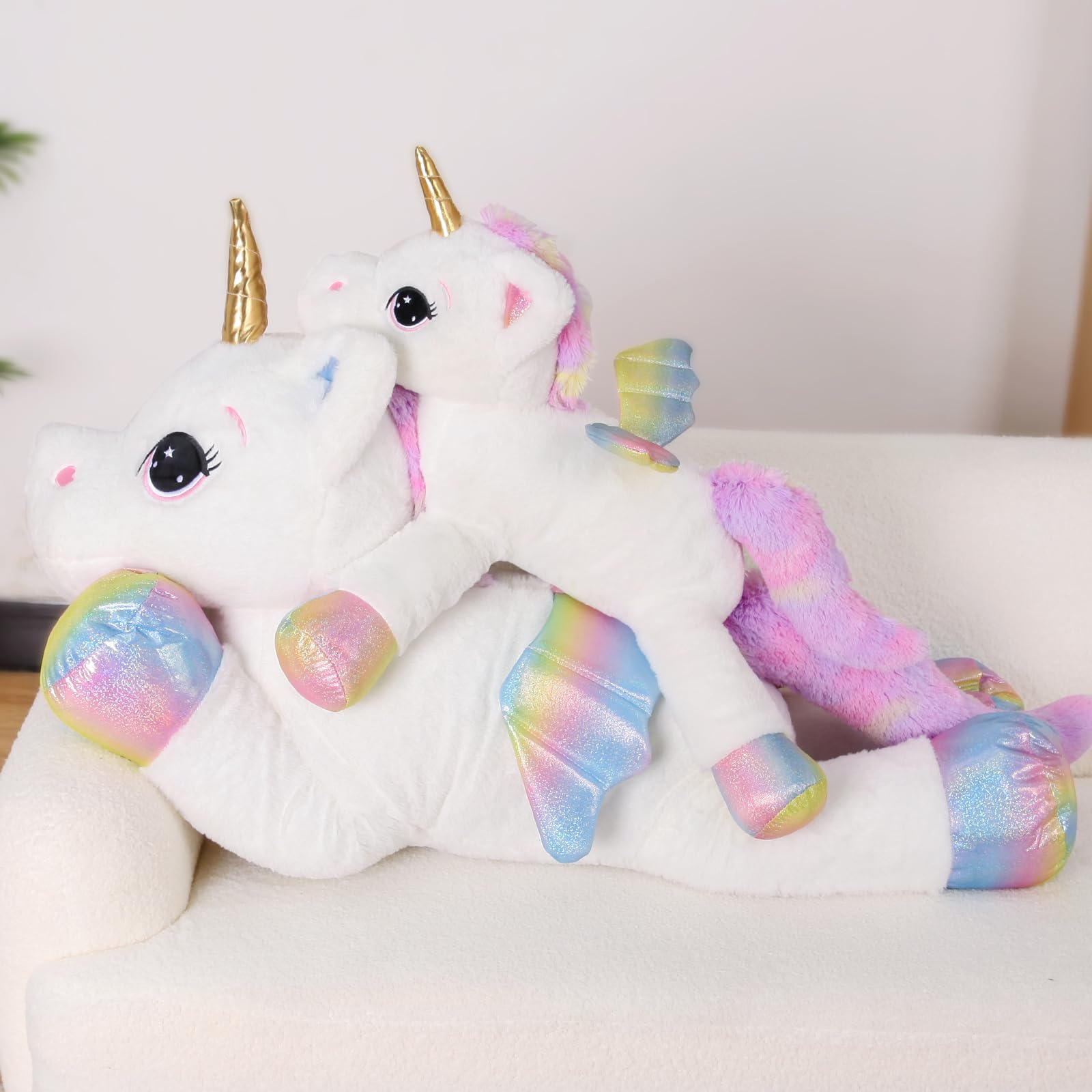 FFxiong unicorn plush in kids' room, perfect decorative companion