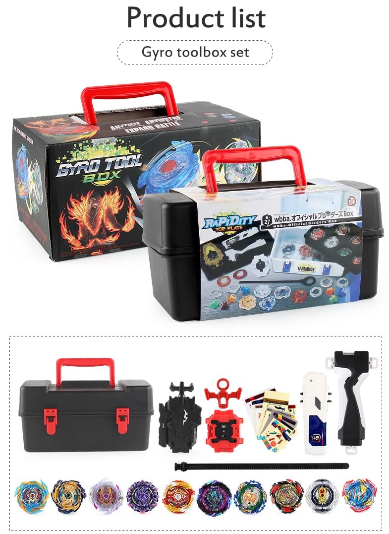 FGFXL Battling Top Set portable storage supports tidy setup