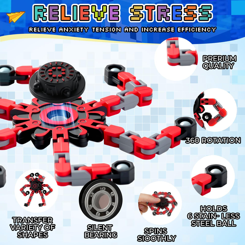 FGYLYOX transformable fidget spinner robot blue boosts concentration during study breaks