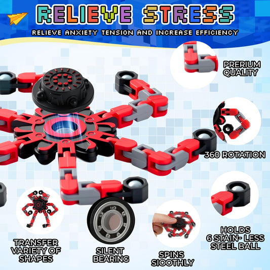 FGYLYOX transformable fidget spinner robot blue boosts concentration during study breaks