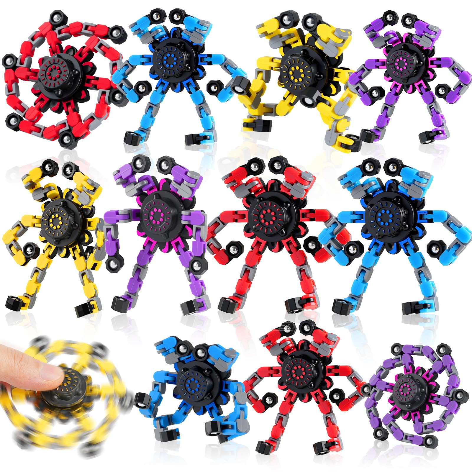 FGYLYOX transformable spinners pack for kids and adults improves focus during study.
