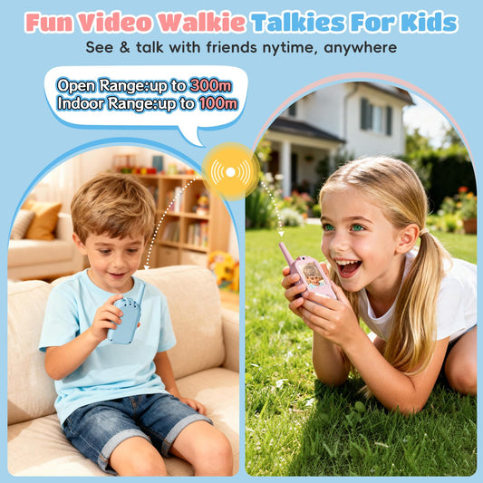 FHskFH Kids Walkie Talkies featuring a voice changer for creative play.