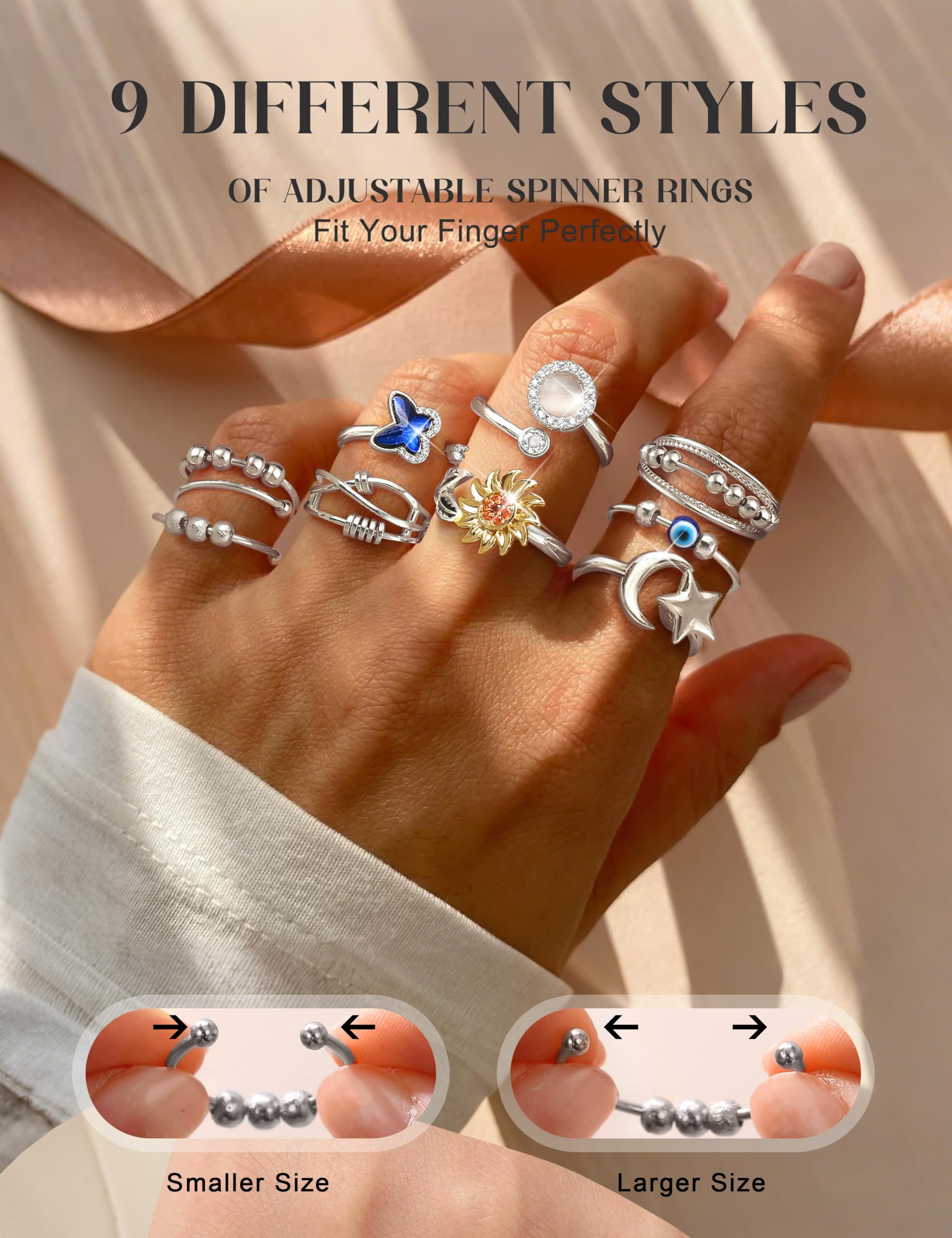 FIBO STEEL Moon Star design supports discreet fidgeting at meetings