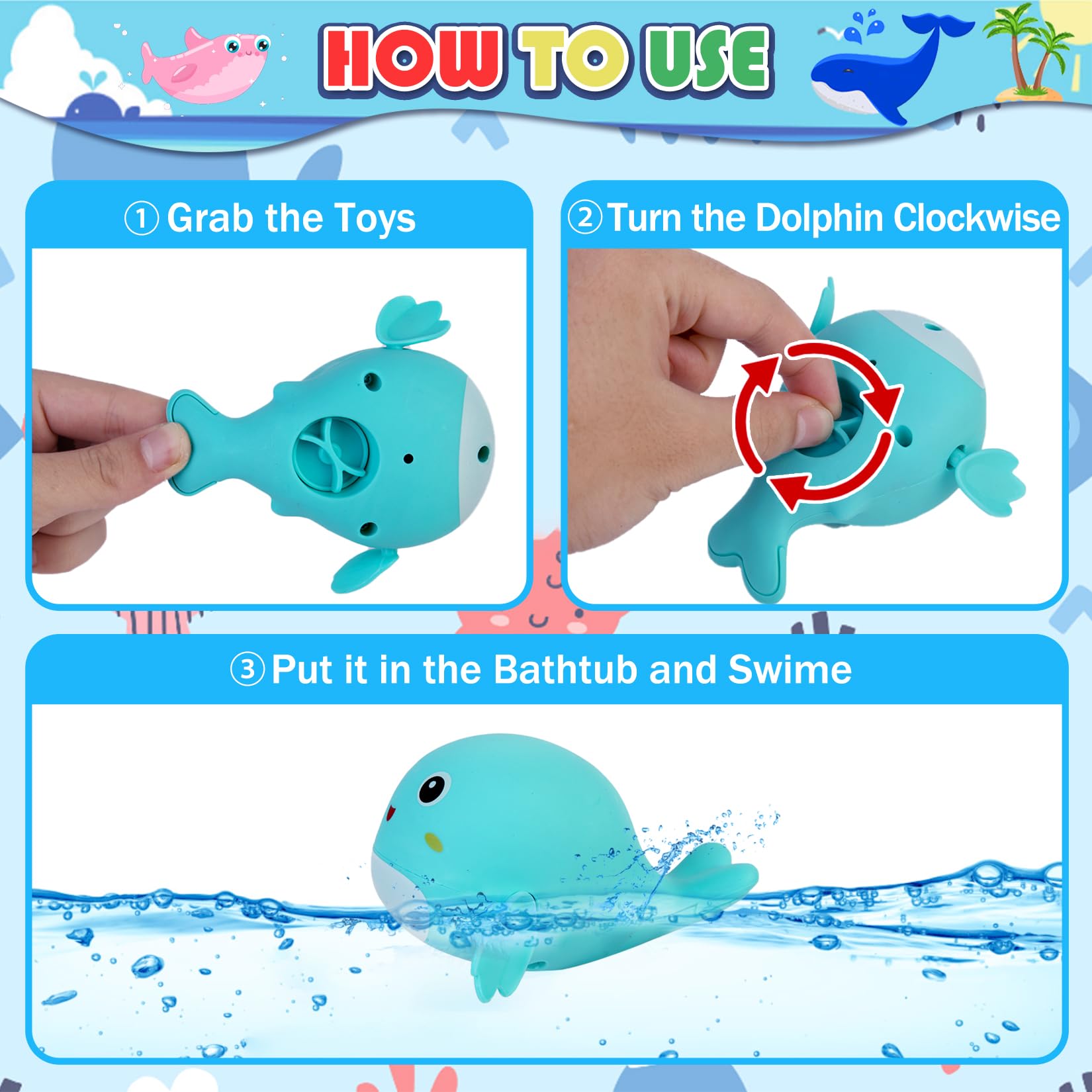 FICCURYS duck bath toy floats smoothly for sensory exploration.