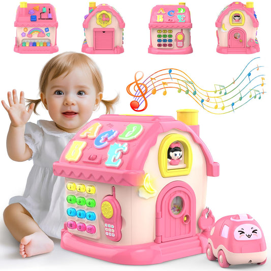 Fidecexv Montessori toy house front view promotes interactive play and early learning.