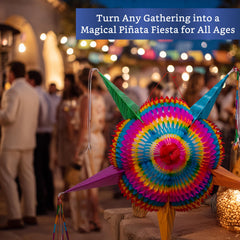 Fiesta Wraps colorful tissue paper pinata adds vibrant decor