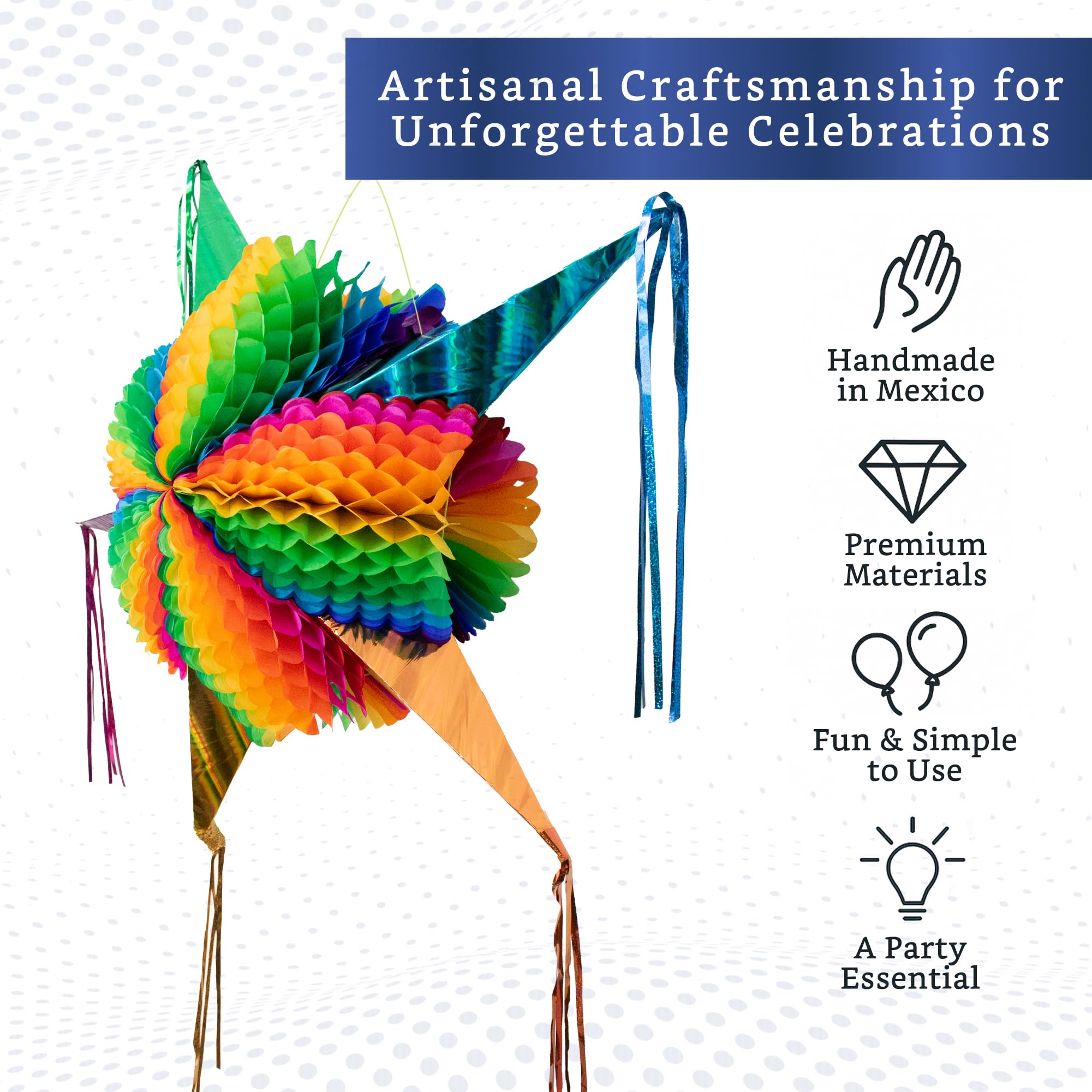 Fiesta Wraps pinata XL folded packaging for safe shipping.