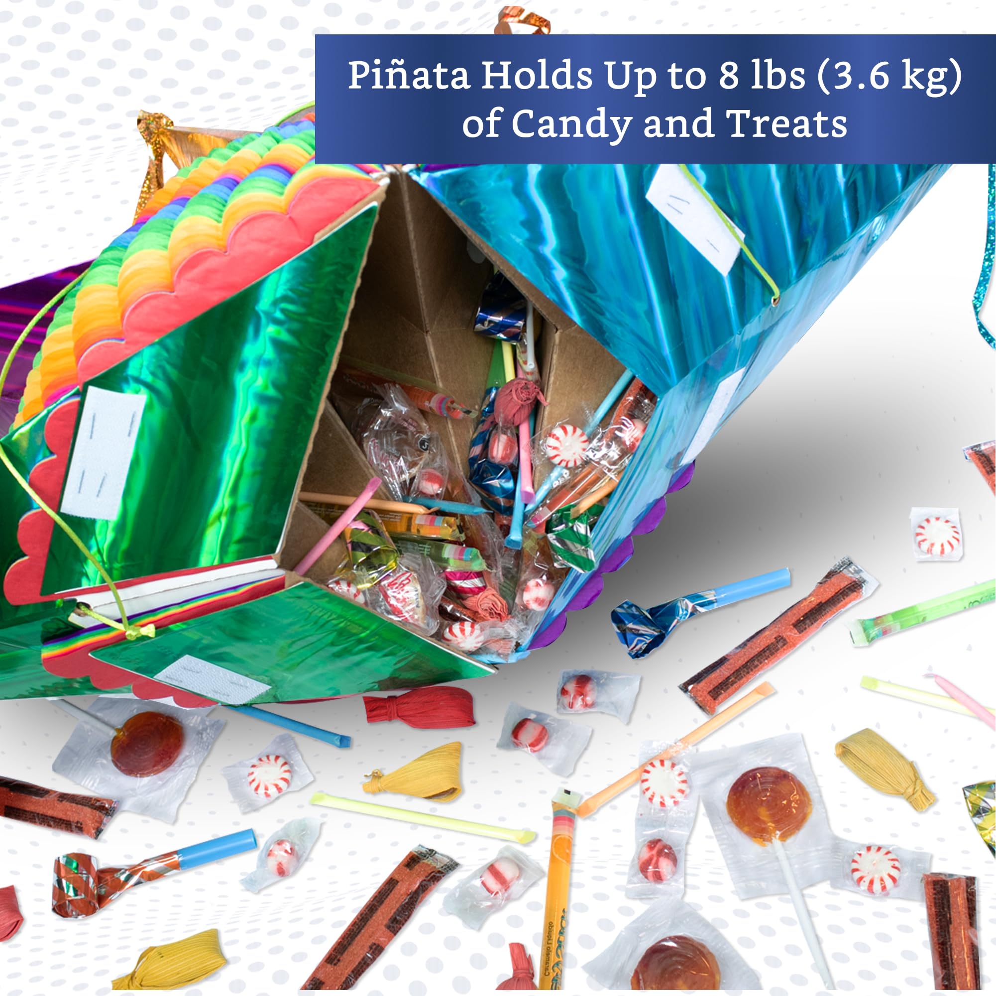 Fiesta Wraps pinata XL handcrafted detail reflects artisanal craftsmanship.