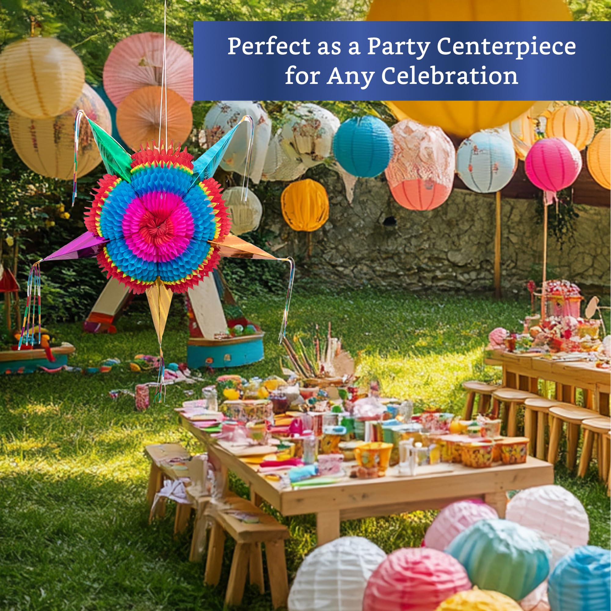 Fiesta Wraps star pinata ideal for Cinco de Mayo.