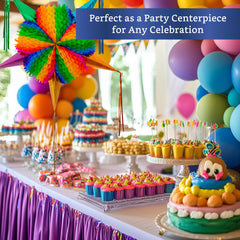 Fiesta Wraps easy-hang pinata, unfold, fill, Velcro, and suspend in minutes.