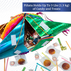 Fiesta Wraps handmade pinata crafted in Mexico for authentic artisan charm.