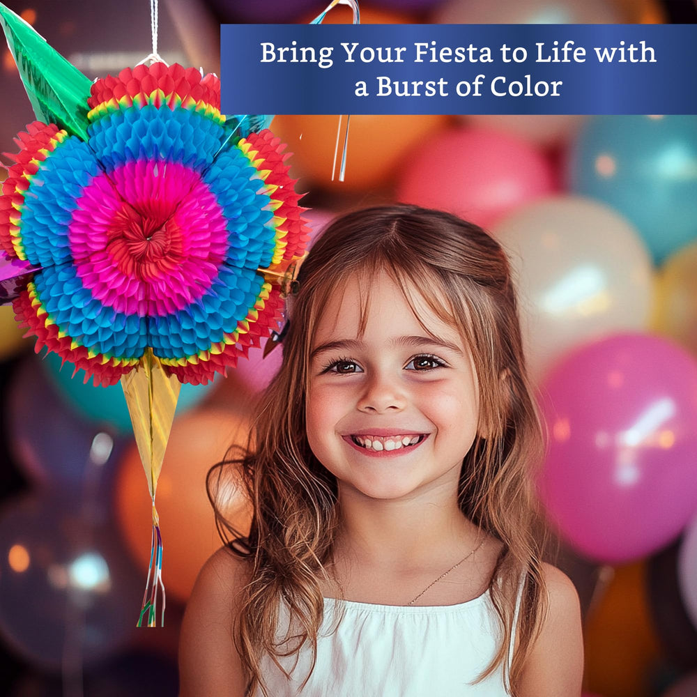 Fiesta Wraps pinata suitable for indoor or outdoor celebrations.