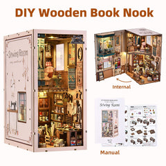 Fifijoy Book Nook Kit fabrics and yarn loops for tiny outfits