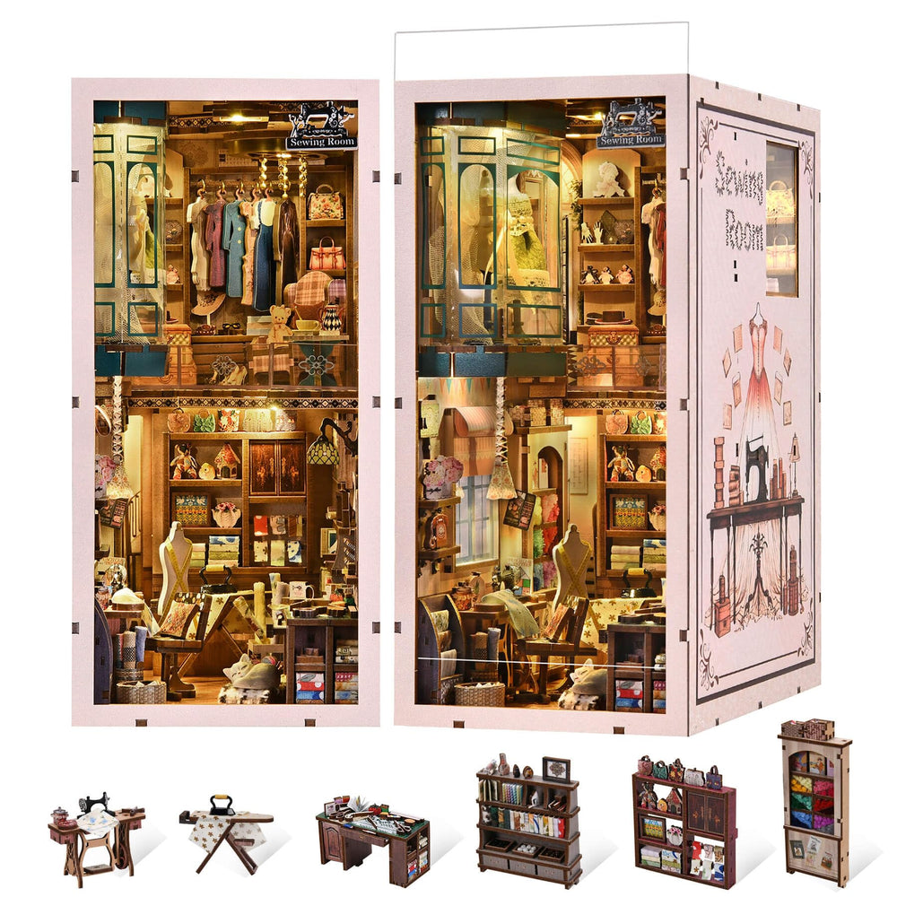 Fifijoy Book Nook Kit sewing wall hanging adds creative display and storage