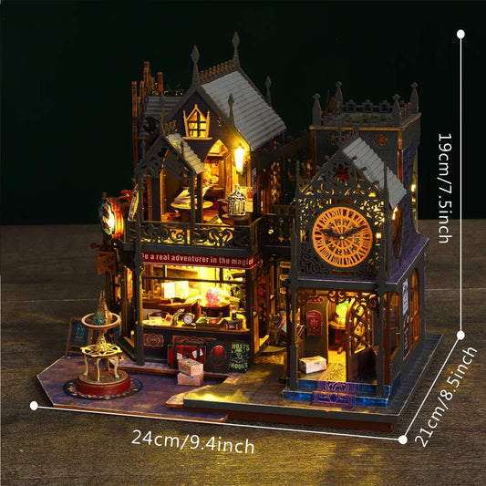 Fifijoy Holo Magic City dollhouse side view showing intricate detailing