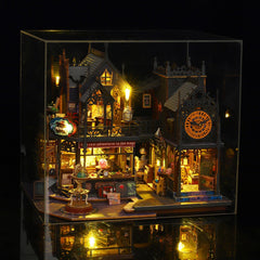 Fifijoy Holo Magic City dollhouse top view reveals compact design