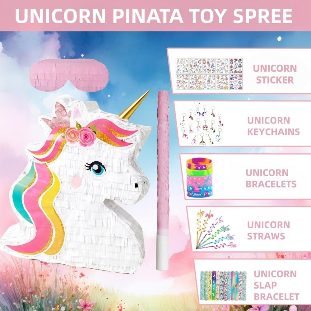 FIGEPO Unicorn straws pack, practical drink accessories for unicorn theme