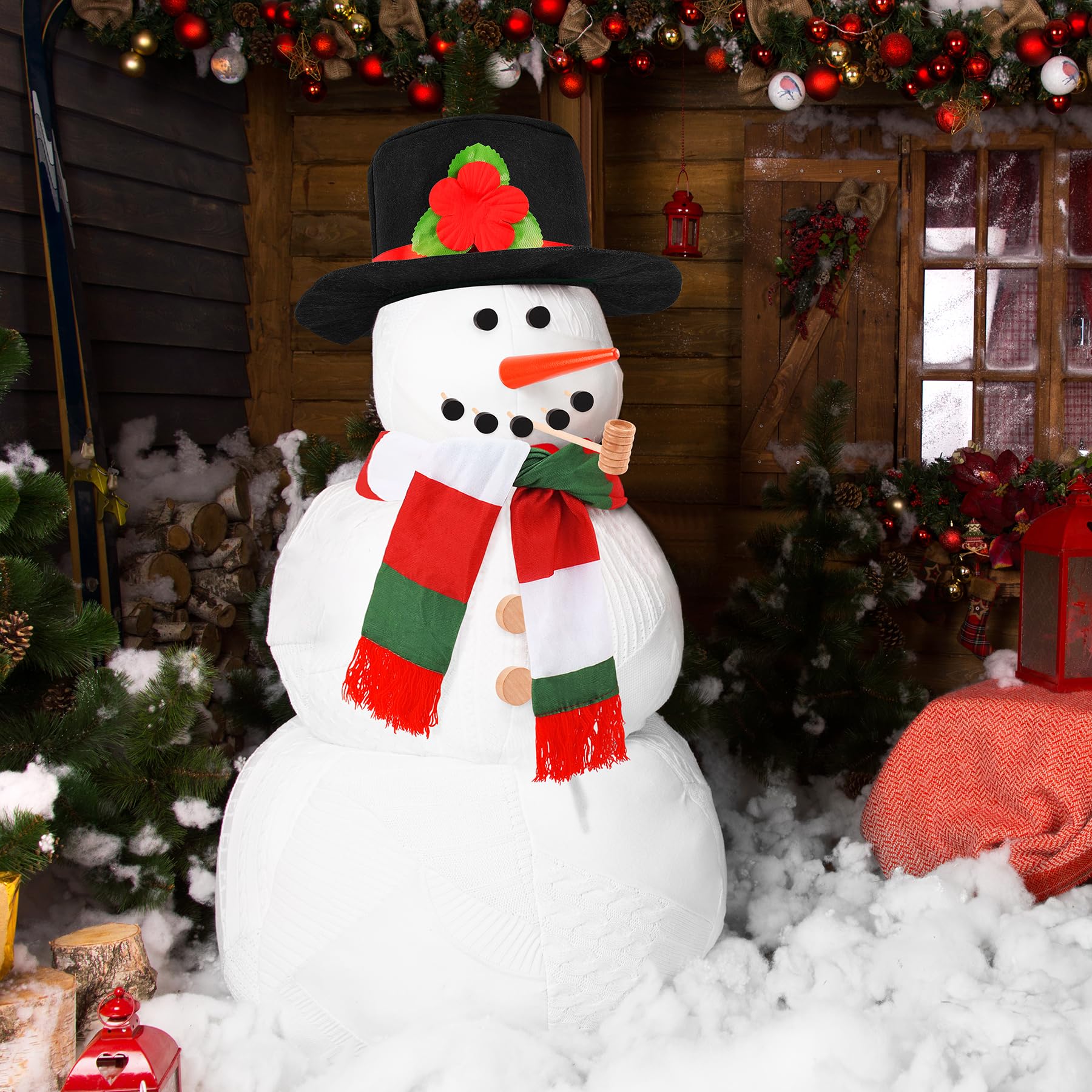 Fighting to Achieve 13PCS Snowman Kit carrot nose for playful yard snowmen.