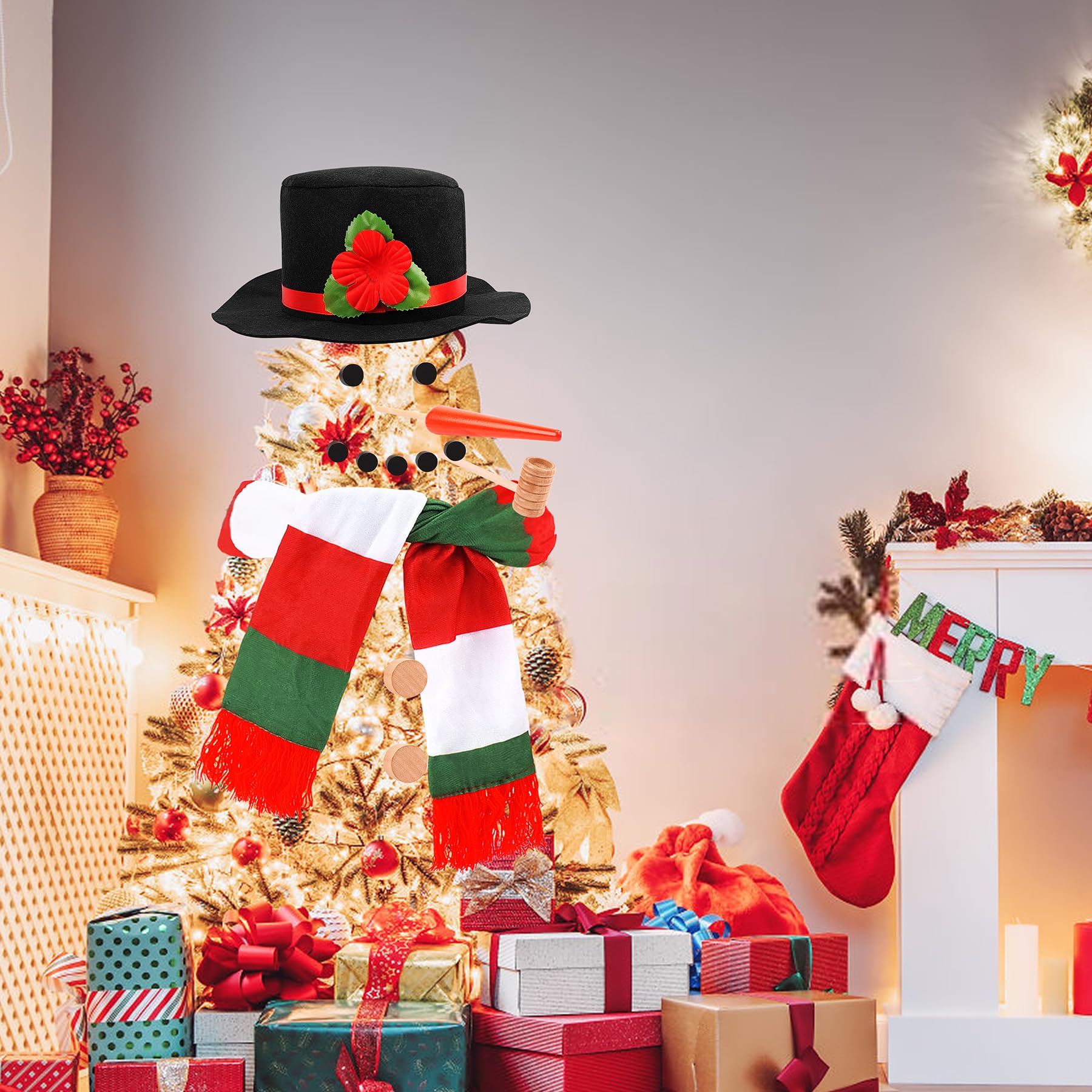 Fighting to Achieve 13PCS Snowman Kit mouth inserts for friendly facial details.