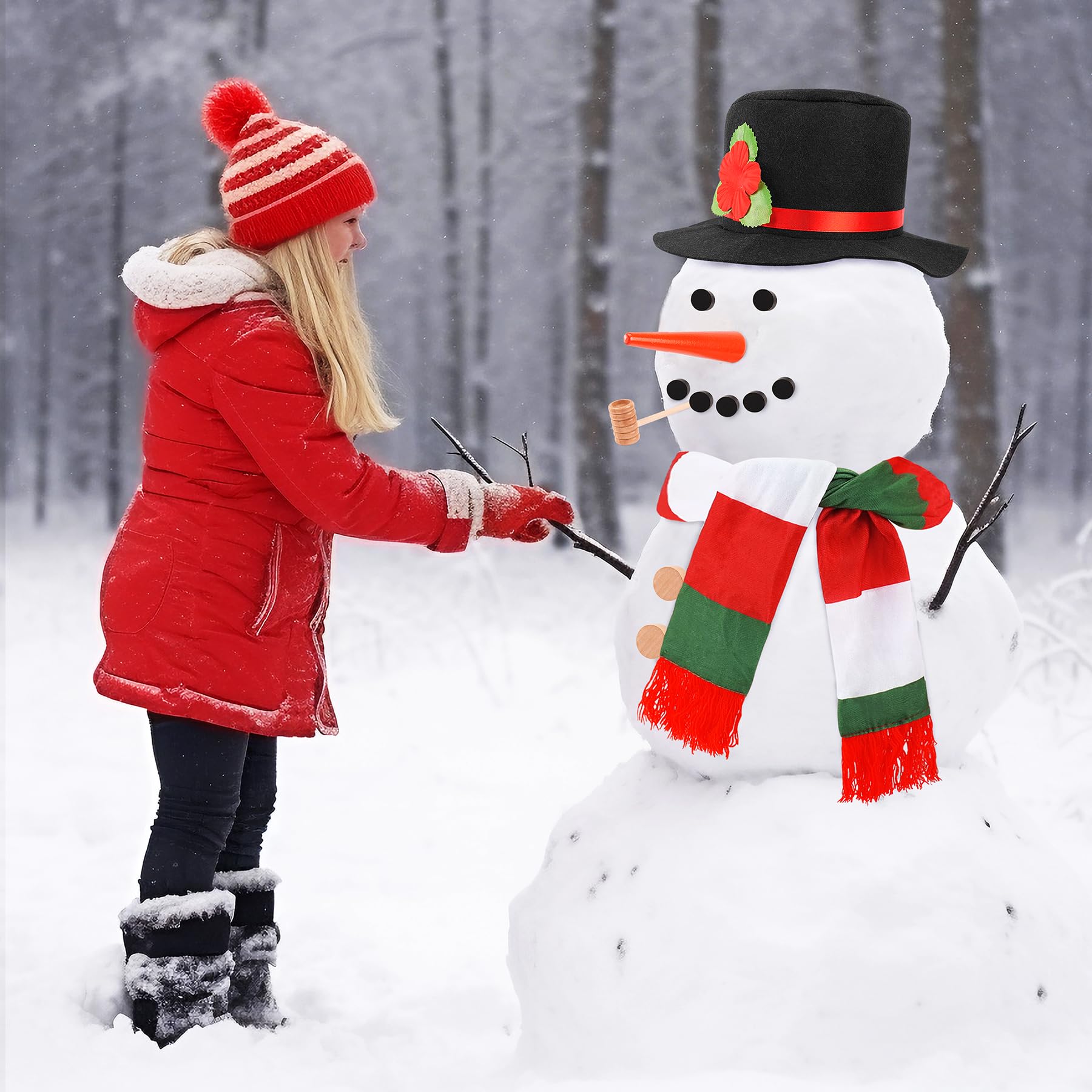Fighting to Achieve 13PCS Snowman Kit pipe for a classic snowman look.