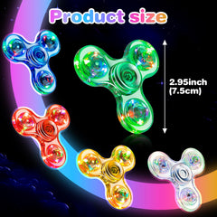 FIGROL blue box light up spinner glows in dark for ambient fun
