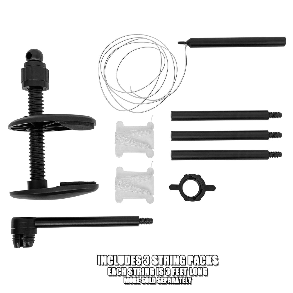 Figures Toy Company suspension string 3-foot length suspends figures for airborne action.