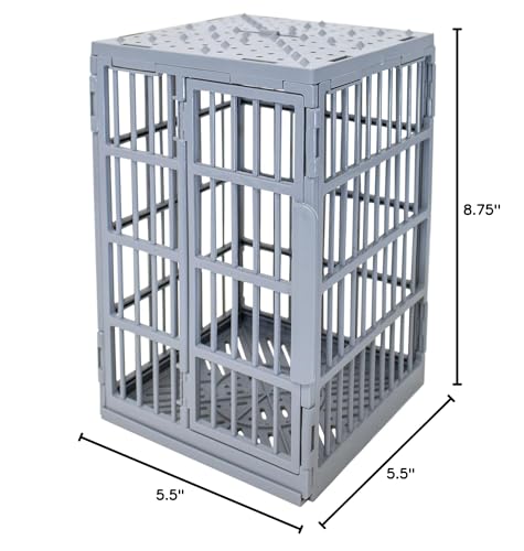 Figures Toy Company Shark Cage Jail Cell close-up highlighting sturdy plastic.