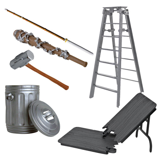 Figures Toy Company starter accessory set featuring ladder for high-flying action in WWE-style matches.