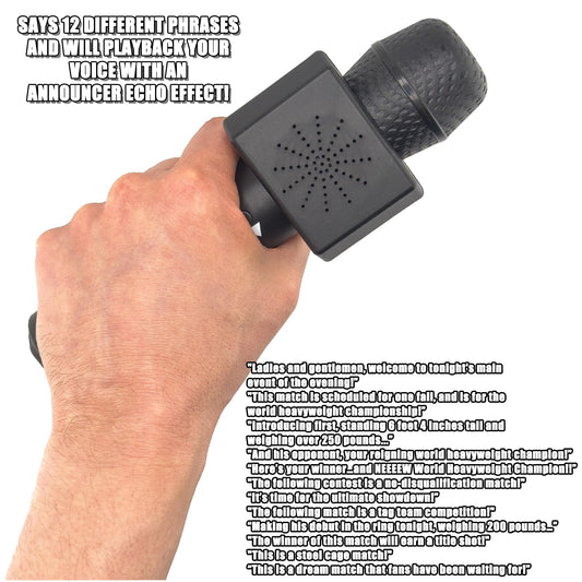 Figures Toy Company microphone provides voice amplification for arena-style play with figures