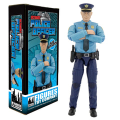 Figures Toy Company Ultimate Police Officer figure front view for dynamic 1:12 poses.