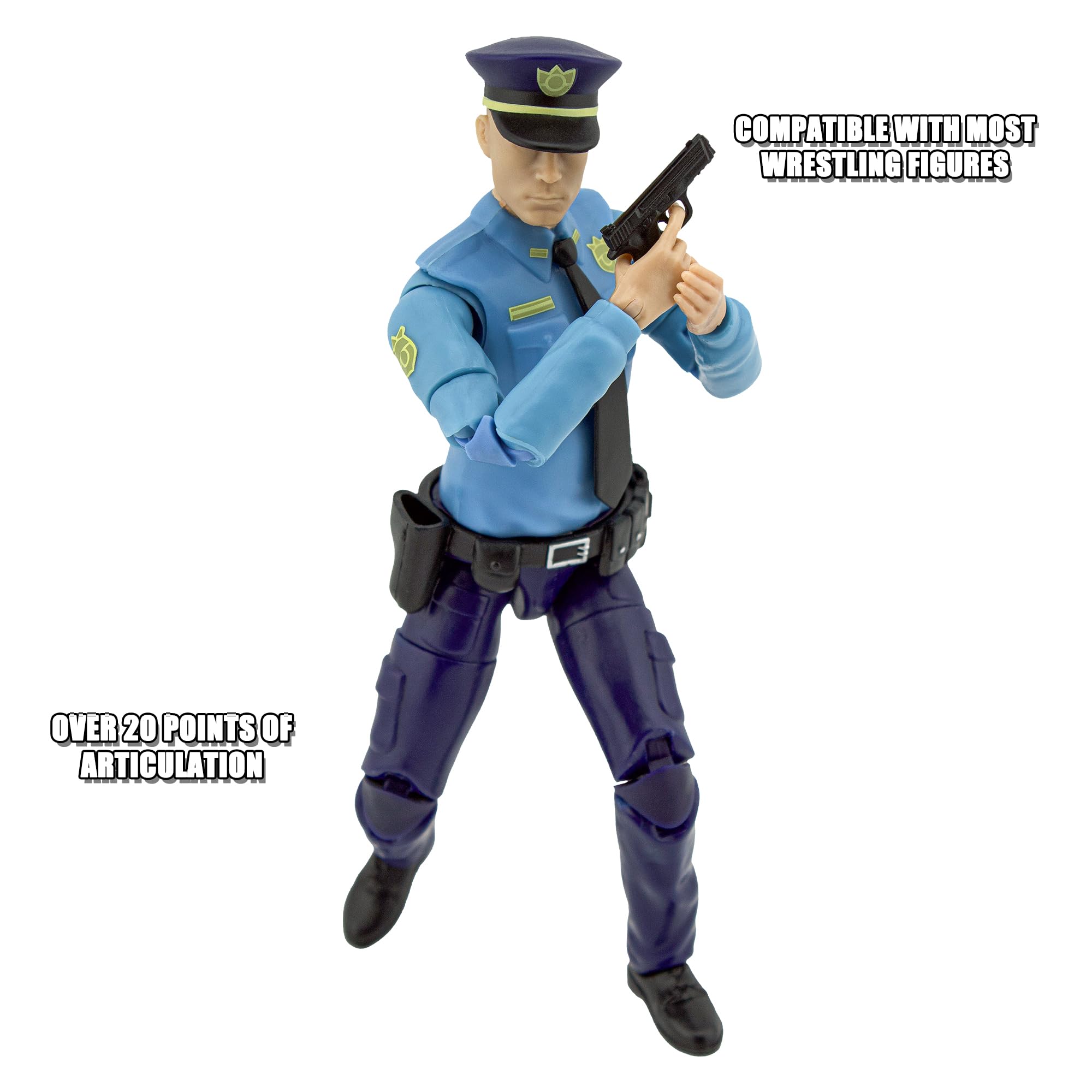 Figures Toy Company figure shows blue uniform detail and patches.