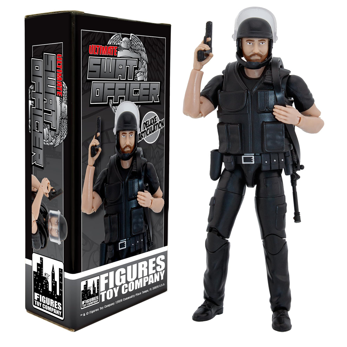 Figures Toy Company Ultimate SWAT Officer figure ready for dynamic display and play