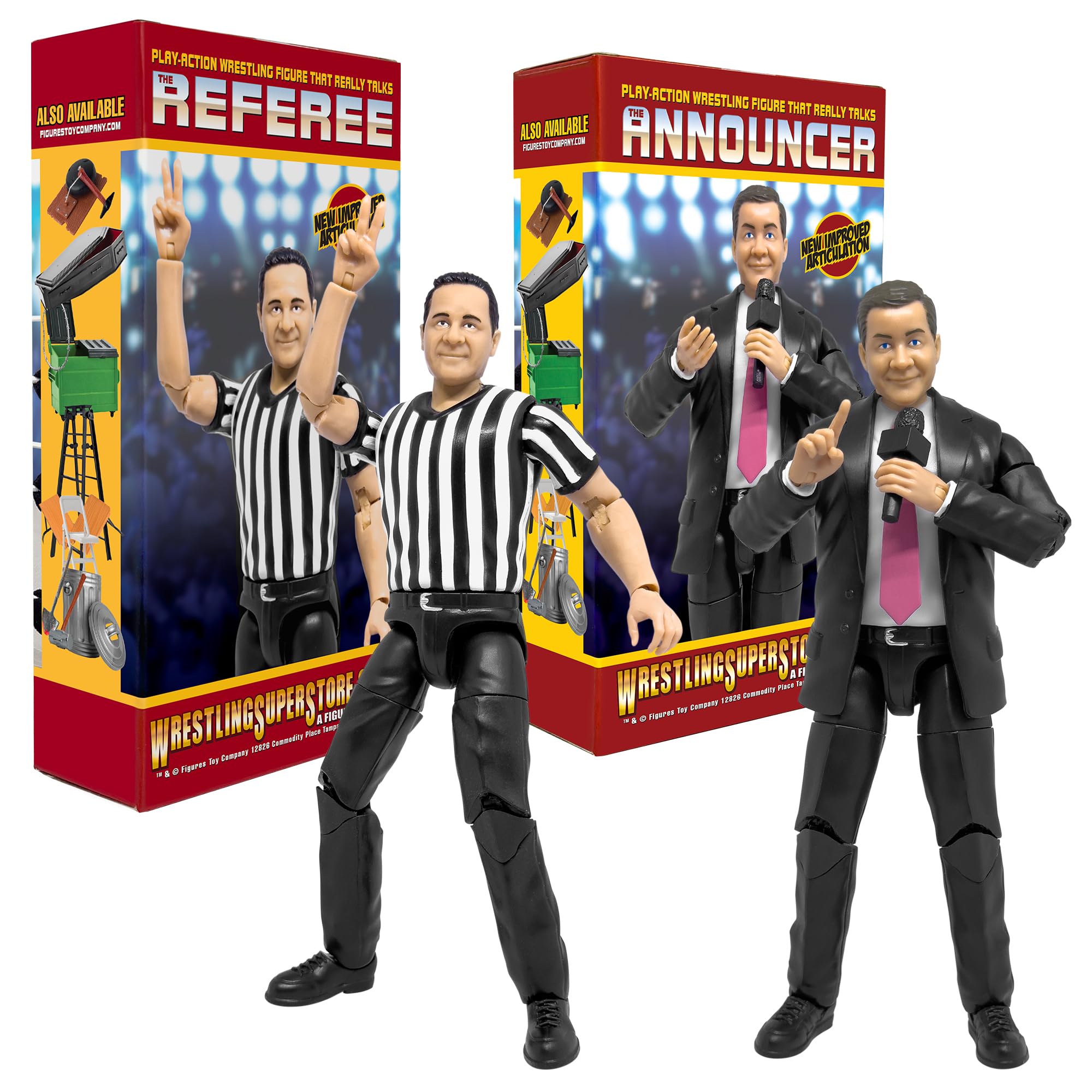 Figures Toy Company Ultimate Talking Referee with dynamic action for immersive play.